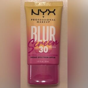 NYX Blur Screen SPF 30 Blurring Primer Sunscreen 1fl.oz./30ml Sealed EXP 11/2025